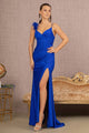 Elizabeth K GL3140 Mermaid Feather Bodycon Dress - ROYAL BLUE / XS - Dress