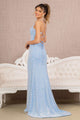 Elizabeth K GL3142 Spaghetti Straps Sequined Gown - Dress