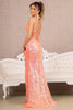 Elizabeth K GL3143 Lace up Back Mesh Mermaid Dress - Dress
