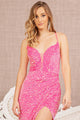 LA Merchandise LAS3147 Velvet Mermaid Prom Dress - Dress
