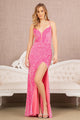 LA Merchandise LAS3147 Velvet Mermaid Prom Dress - PINK / XS - Dress