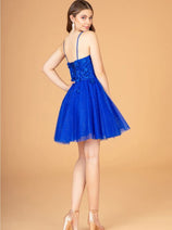 Elizabeth K GS3090 3D Floral Short Cocktail Dress