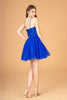 Elizabeth K GS3090 Short Dress with 3D Appliques