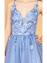 Elizabeth K GS3090 3D Floral Short Cocktail Dress