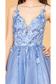 Elizabeth K GS3090 Short Dress with 3D Appliques