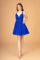 Elizabeth K GS3090 Short Dress with 3D Appliques - ROYAL BLUE / XS