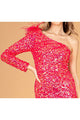 Eliabeth K GS3092 One Sleeve Short Dress