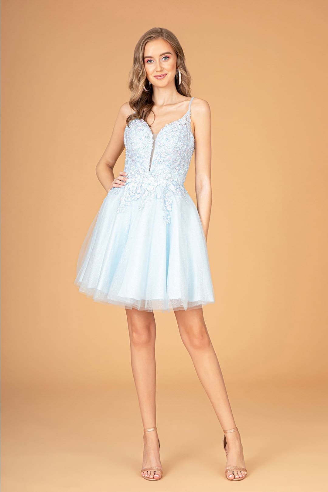 A-line Bridesmaids Dress - LAS3094 - BAY BLUE / XS