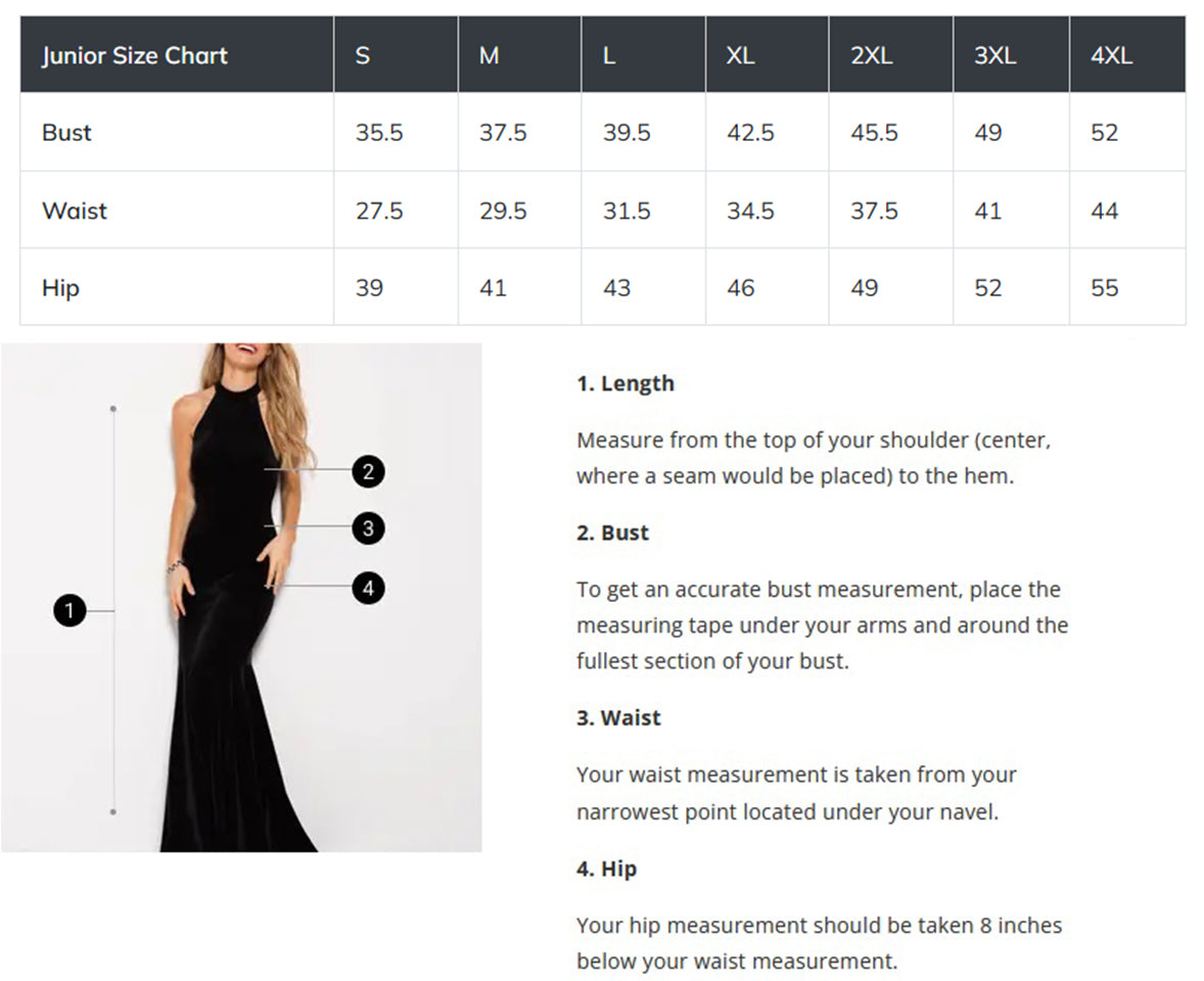 Elizabeth K Size Chart