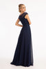 Embellished Cap Sleeve Chiffon Gown by Elizabeth K GL3065 - Long Formal Dresses