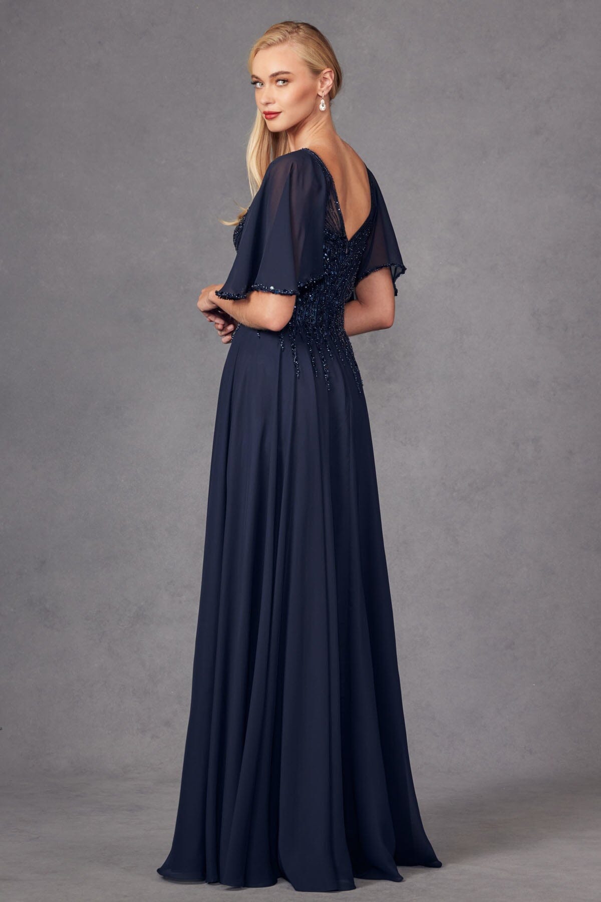 Juliet Navy Blue Long Formal Dresses