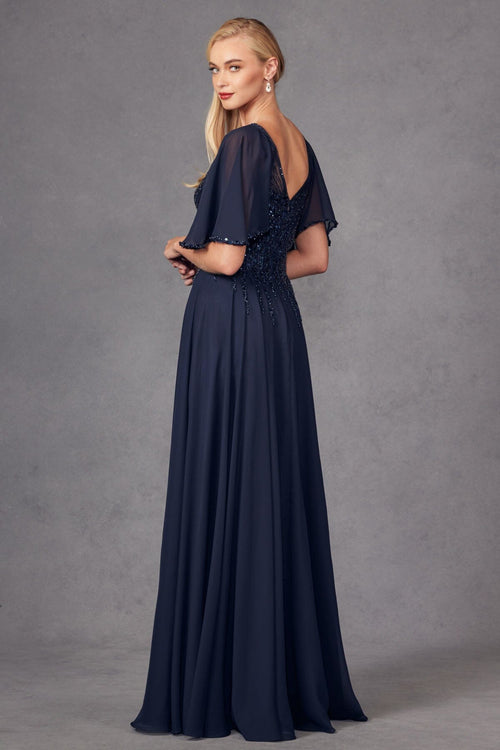 Juliet Navy Blue Long Formal Dresses