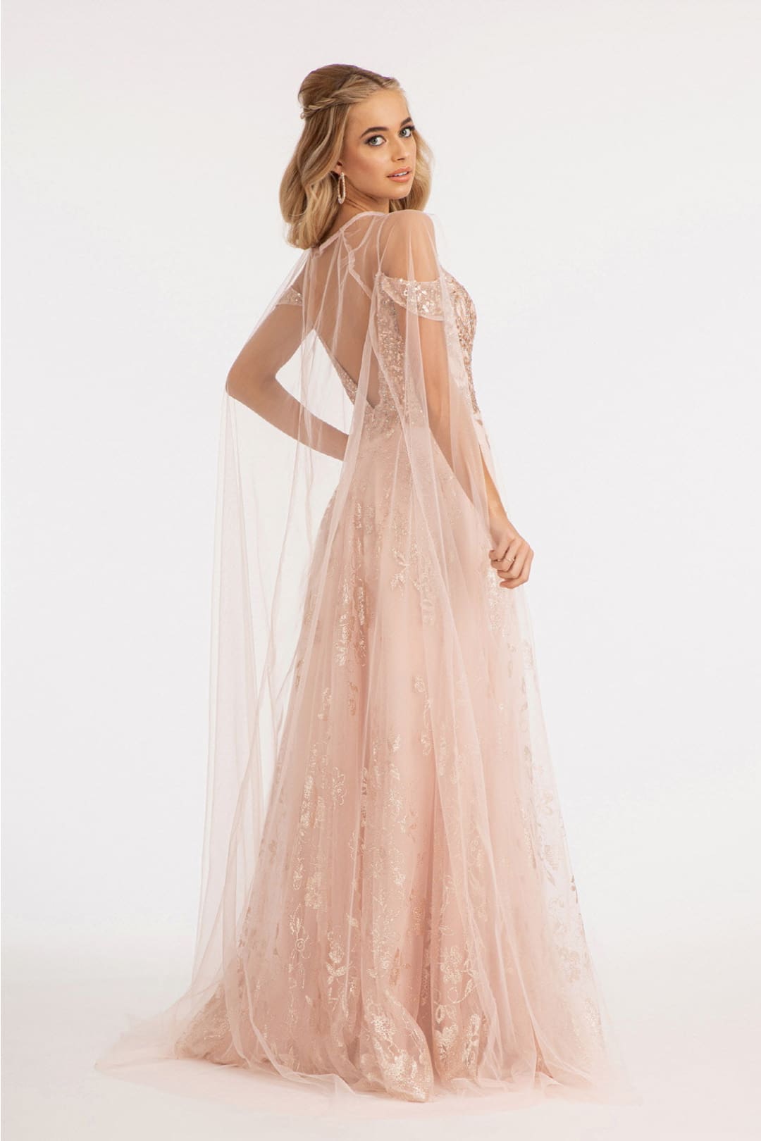 Embellished Cold Shoulder Gown by Elizabeth K GL3070 - Long Formal Dresses