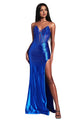 Embellished Corset Formal Gown 2025 Elegant Evening Dress - ROYAL BLUE / 6 - Dress