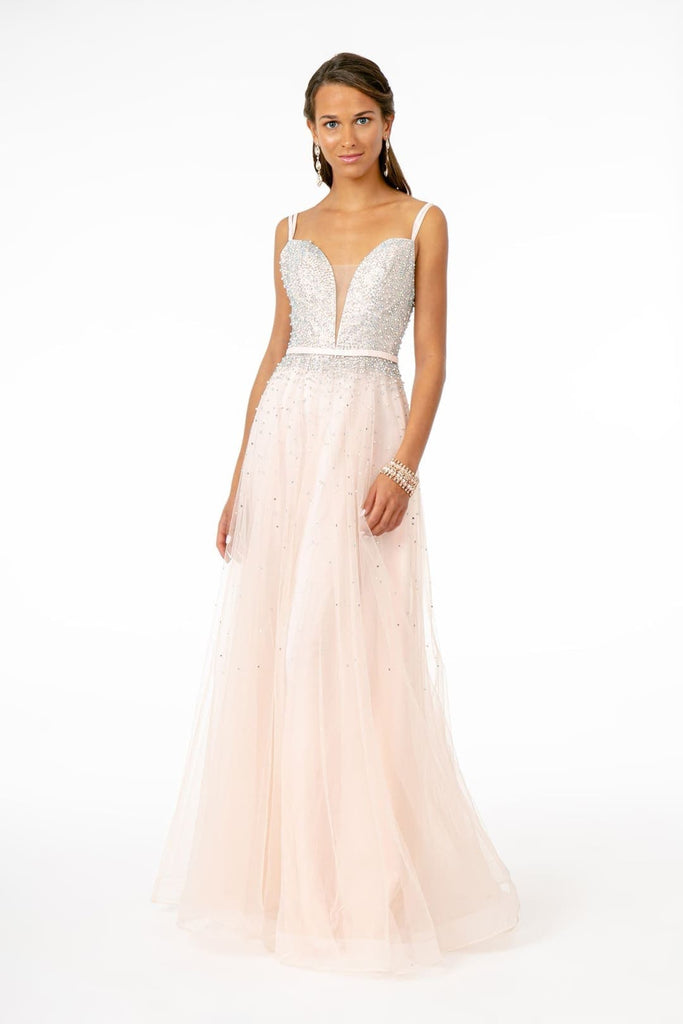 Special Occasion A-line Dress - LAS2892 - BLUSH / XS