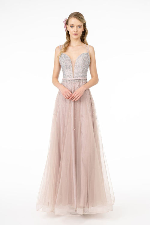 Special Occasion A-line Dress - LAS2892 - MAUVE / XS