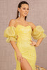 Embellished Fitted Puff Sleeve Gown by GLS Gloria GL3155 - Long Formal Dresses