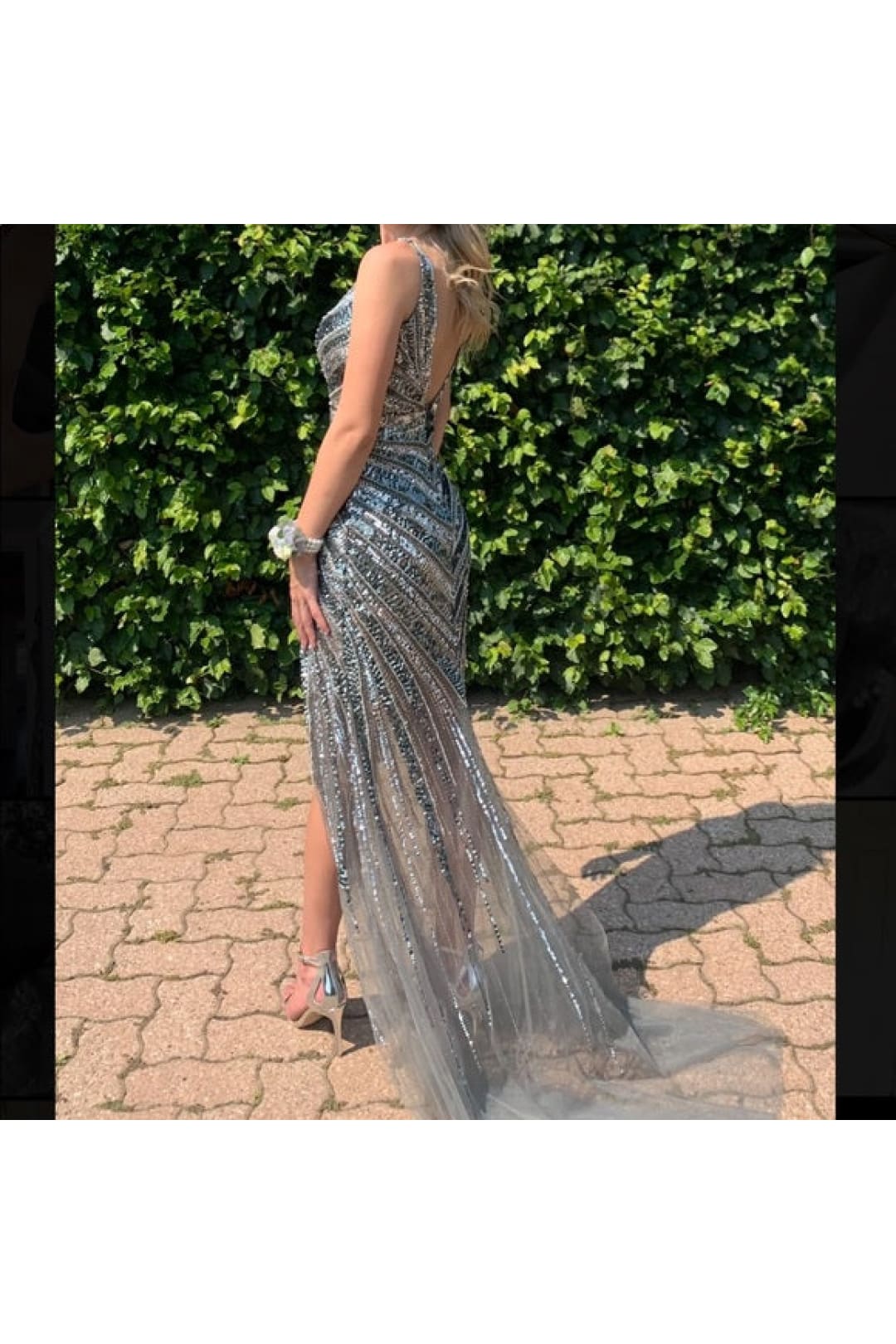 Embellished Fitted V-Neck Slit Gown by Jovani 3686 - Long Formal Dresses