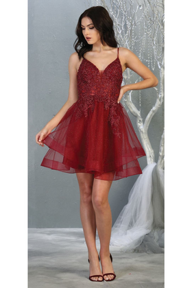 Dama Dresses for Quinceanera in Burgundy Style MQ1816 Quince Outfit