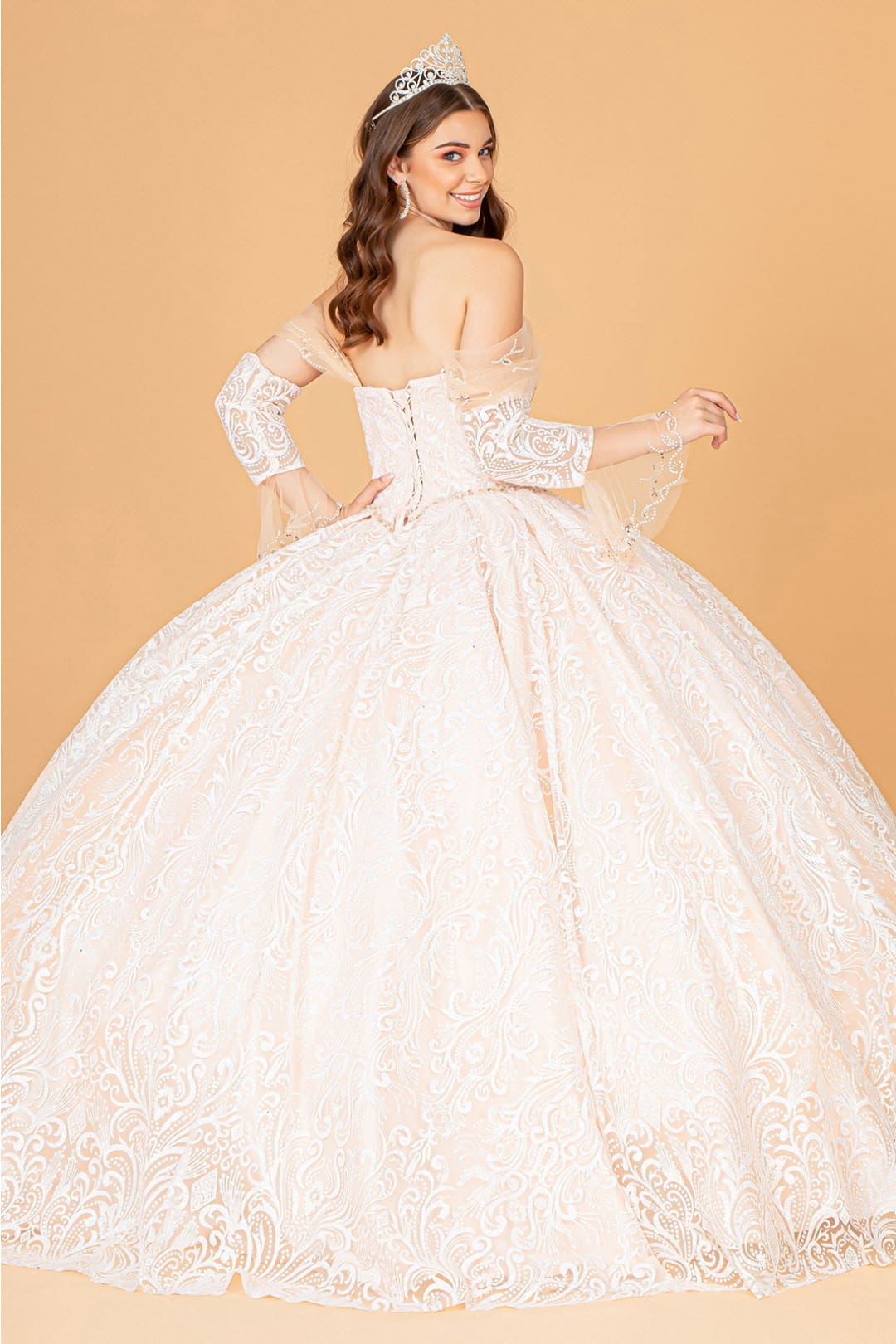 Embellished Off Shoulder Ball Gown by Elizabeth K GL3073 - Quinceanera Dresses