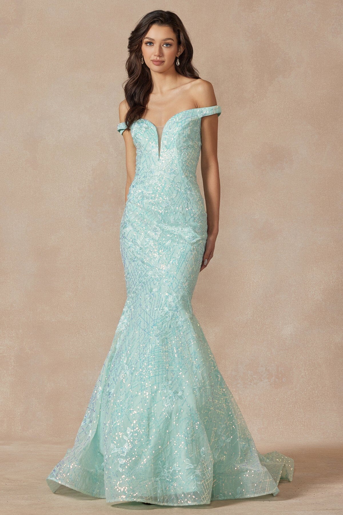 Juliet Mint Long Formal Dresses
