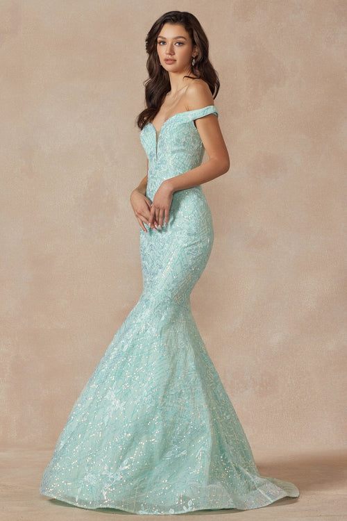 Juliet Mint Long Formal Dresses
