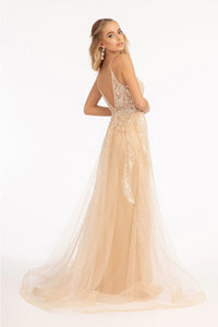 Embellished Overskirt Gown by Elizabeth K GL3043 - Long Formal Dresses