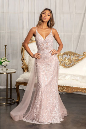 Embellished Overskirt Gown by Elizabeth KGL3043