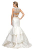 Embellished Tiered Mermaid Dress 2025 Elegant Formal Gown - White / 2 - Prom