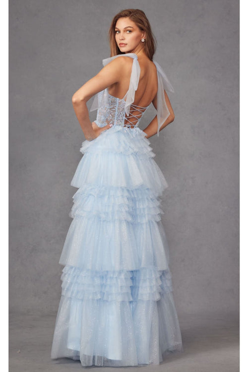 Embellished V-Neck Prom Gown by Juliet JT2465A - Dress