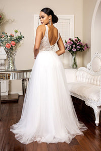 Embellished V-Neck Wedding Dress by Elizabeth K GL1901 - Wedding Dresses