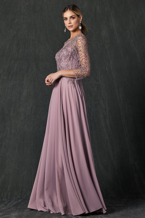 Juliet Mauve Long Formal Dresses