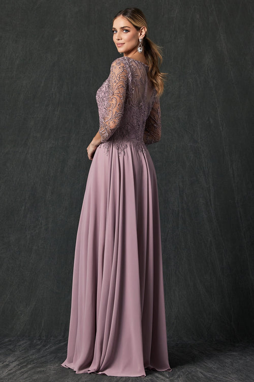 Juliet Mauve Long Formal Dresses