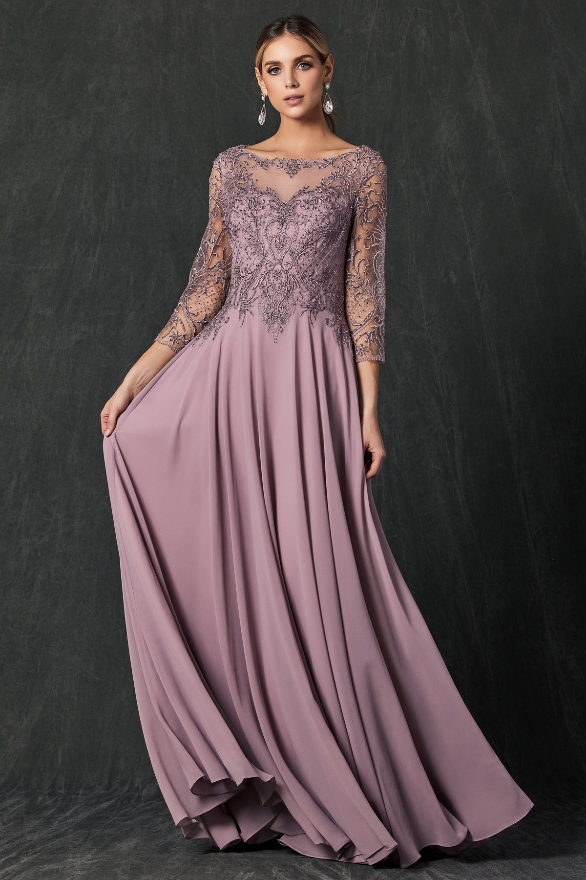 Juliet Mauve Long Formal Dresses