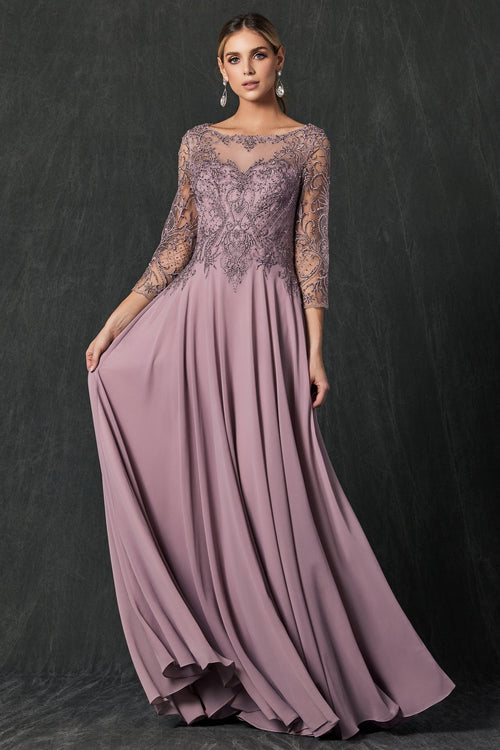 Juliet Mauve Long Formal Dresses