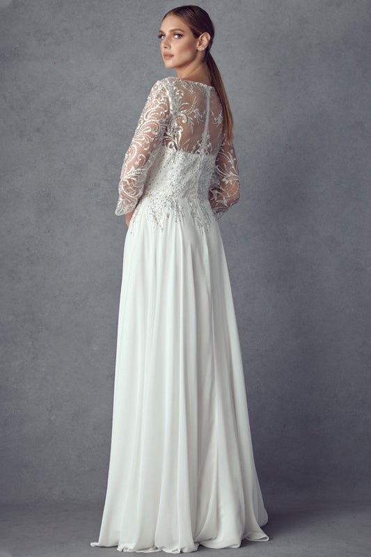 Juliet Off White Long Formal Dresses
