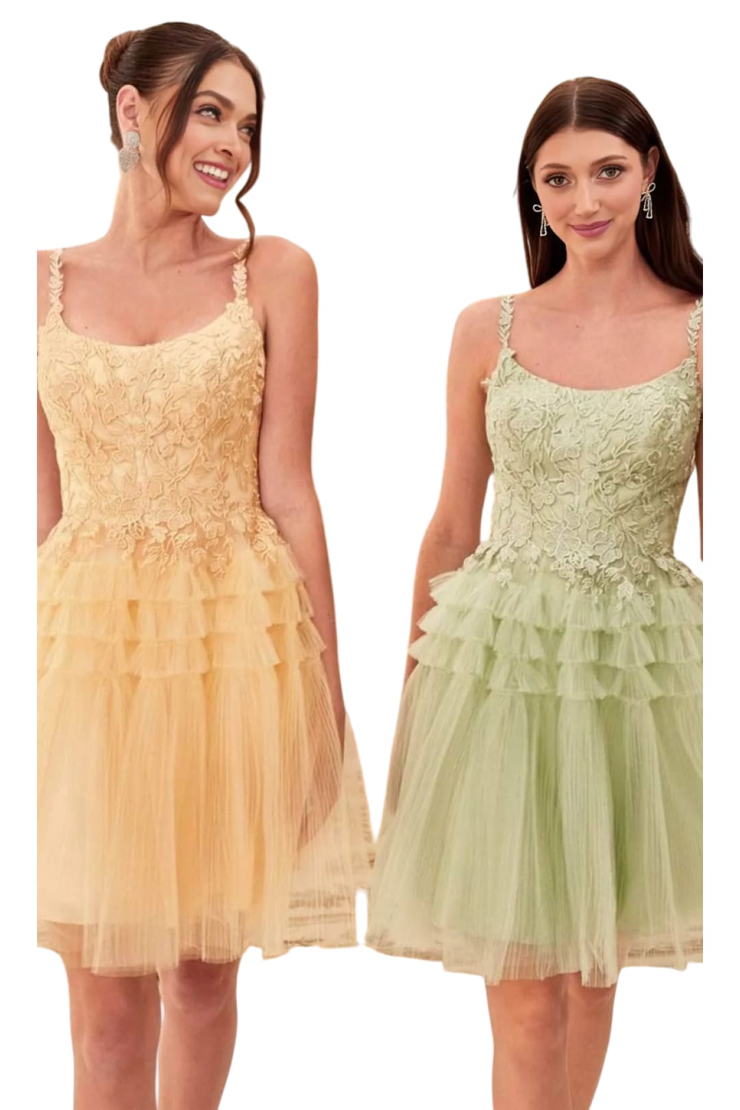 Embroidered A-Line Cocktail Dress 2025 Elegant Evening Gown - Sage / XXS - Prom