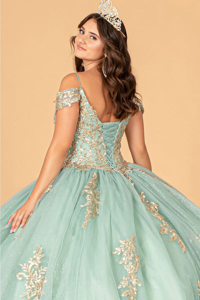 Embroidered Cold Shoulder Ball Gown by Elizabeth K GL3100 - Quinceanera Dresses