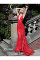 Embroidered Fitted Sleeveless Gown by Jovani 60283 - 00 / Red - Long Formal Dresses