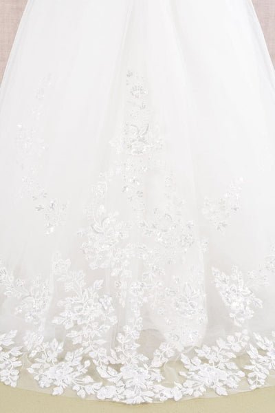 Embroidered Girls Cap Sleeve Gown by Elizabeth K GK108 - Girls Formal Dresses