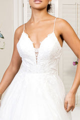 Embroidered Glitter Wedding Dress by Elizabeth K GL1904 - Wedding Dresses