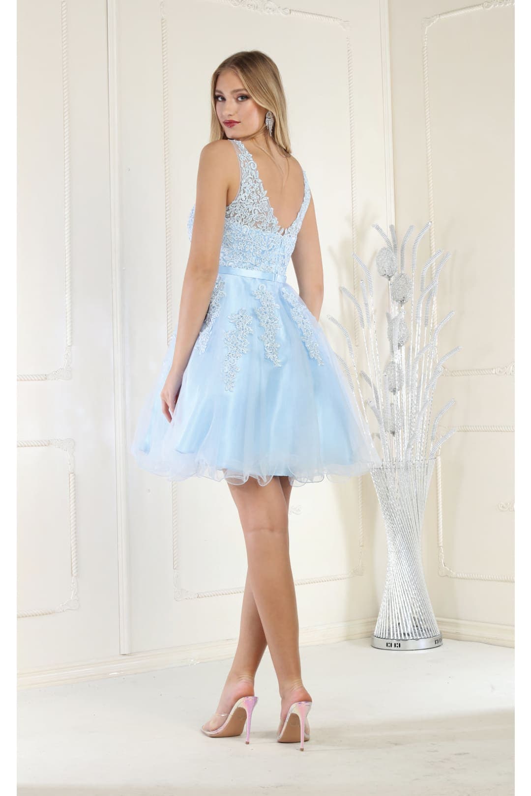 Embroidered Homecoming Dress