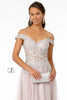 Embroidered Long Sheer Cold Shoulder Dress by Elizabeth K GL2953 - Long Formal Dresses