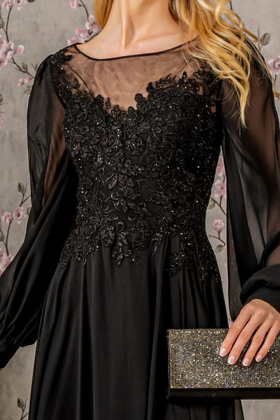 Embroidered Long Sleeve A-line Gown by GLS Gloria GL3363 - Long Formal Dresses