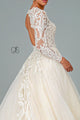 Embroidered Long Sleeve Wedding Dress by Elizabeth K GL1804 - Wedding Dresses