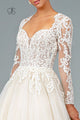 Embroidered Long Sleeve Wedding Dress by Elizabeth K GL1804 - Wedding Dresses