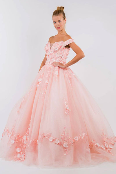 Embroidered Off Shoulder Ball Gown by Elizabeth K GL1958 - Quinceanera Dresses