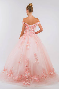 Embroidered Off Shoulder Ball Gown by Elizabeth K GL1958 - Quinceanera Dresses