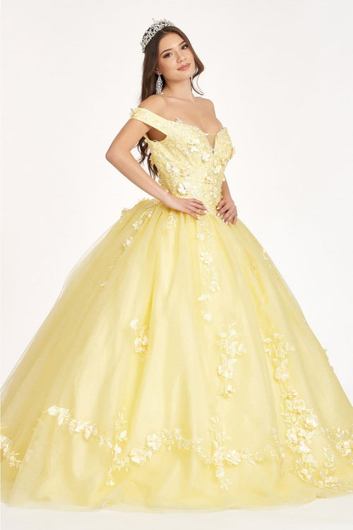 Embroidered Off Shoulder Ball Gown by Elizabeth K GL1958 - Quinceanera Dresses