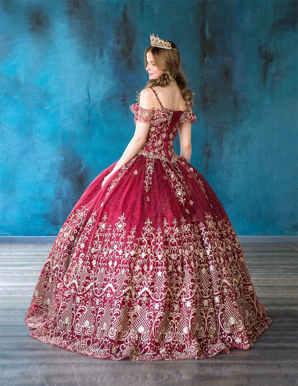 Embroidered Off-Shoulder Quinceañera Dress by Calla KY75110